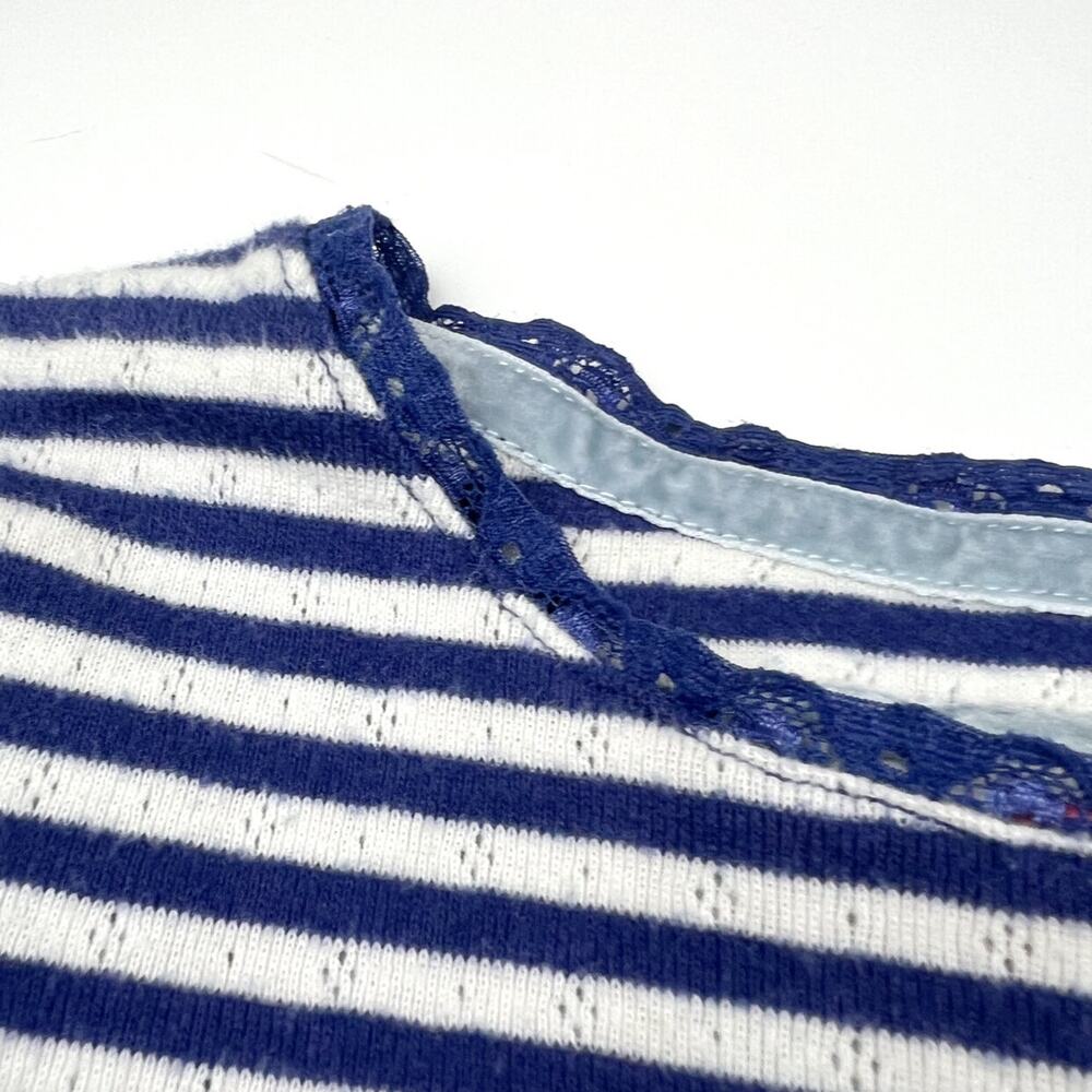 Boden Blue Striped Pointelle Shirt - Picture 3 of 6